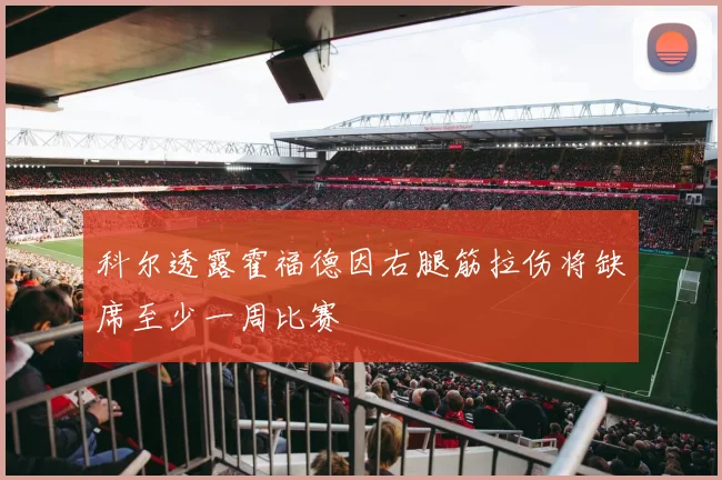 科尔透露霍福德因右腿筋拉伤将缺席至少一周比赛