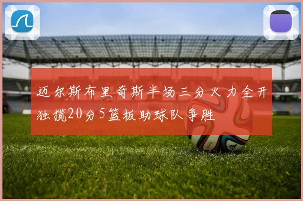 迈尔斯布里奇斯半场三分火力全开独揽20分5篮板助球队争胜